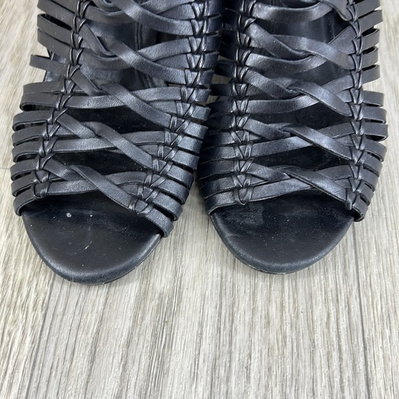 🍁2/$25 🍁 Lauren Ralph Lauren Hali Sandal Gladiator Black Heels - Picture 3 of 12